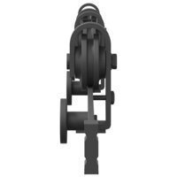 Doos met onderdelen voor schuifdeur 200 cm staal zwart 6