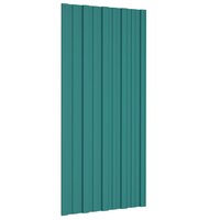 Dakpanelen 12 st 100x45 cm gegalvaniseerd staal groen 3
