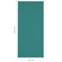 Dakpanelen 36 st 100x45 cm gegalvaniseerd staal groen 7