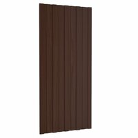 Dakpanelen 36 st 100x45 cm gegalvaniseerd staal bruin 3