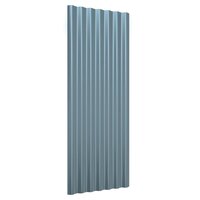 Dakpanelen 12 st 100x36 cm gepoedercoat staal grijs 3