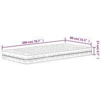 Schuimmatras hardheid H2 H3 80x200 cm wit 9