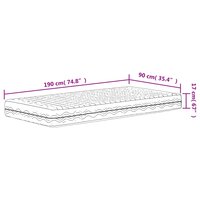 Schuimmatras hardheid H2 H3 90x190 cm wit 9