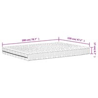 Schuimmatras hardheid H2 H3 120x200 cm wit 9