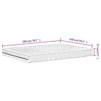 Schuimmatras hardheid H2 H3 140x200 cm wit 9
