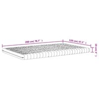 Schuimmatras 7 zones hardheid 20 ILD 120x200 cm wit 9