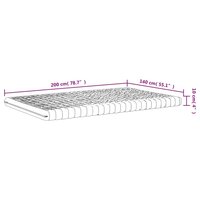 Schuimmatras 7 zones hardheid 20 ILD 140x200 cm wit 9