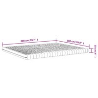 Schuimmatras 7 zones hardheid 20 ILD 180x200 cm wit 9
