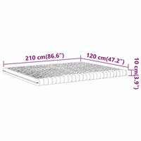 Schuimmatras 7 zones hardheid 20 ILD 120x210 cm wit 9