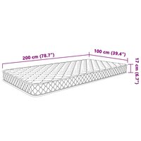 Traagschuimmatras 100x200x17 cm wit 8