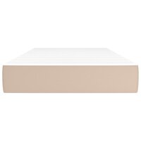 Pocketveringmatras 80x200x20 cm kunstleer cappuccinokleurig 3