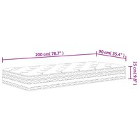 Pocketveringmatras middelhard 90x200 cm 9