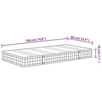 Binnenveringmatras middelhard 90x190 cm Single Size 9