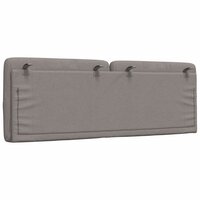 Hoofdbordkussen 120 cm stof taupe 6