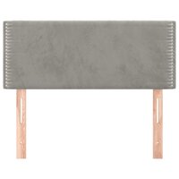 Hoofdbord 100x5x78/88 cm fluweel lichtgrijs 3