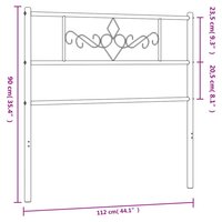 Hoofdbord 107 cm metaal zwart 7
