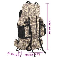 Wandelrugzak 100 L camouflage oxford stof camelbruin 8