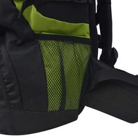 Rugzak hiking XXL 75 L zwart en groen 6