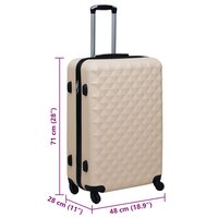 Harde koffer ABS goudkleurig 7