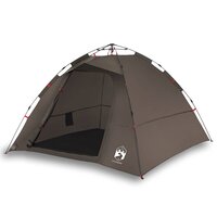 Tent 4-persoons snelontgrendeling bruin 2