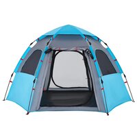 Kampeertent 4-persoons snelontgrendeling blauw 7