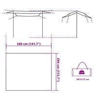 Kampeerluifel waterdicht 360x294 cm blauw 9