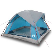 Tent 4-persoons waterdicht blauw 2