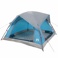 Tent 4-persoons waterdicht blauw 3
