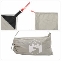 Strandluifel met zandankers 214x236 cm grijs 7