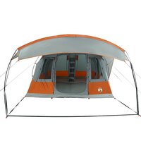 Tunneltent 5-persoons waterdicht grijs en oranje 6