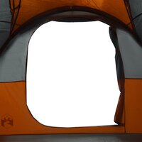 Tunneltent 6-persoons waterdicht grijs en oranje 9
