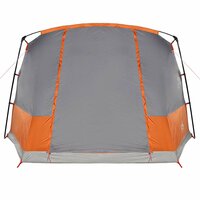 Tunneltent 4-persoons waterdicht grijs en oranje 9