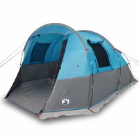 Tunneltent 4-persoons waterdicht blauw 4