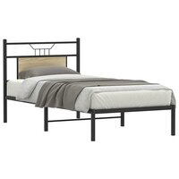 Bedframe zonder matras hout sonoma eikenkleurig 75x190 cm 3