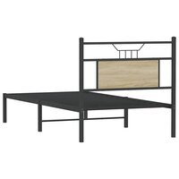 Bedframe zonder matras hout sonoma eikenkleurig 75x190 cm 8
