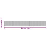 Vloerkleed rechthoekig 60x500 cm bamboe donkerbruin 8