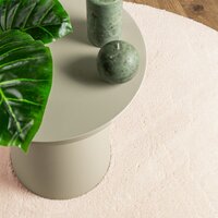 Vloerkleed HUARTE laagpolig zacht wasbaar &Oslash; 120 cm beige 7