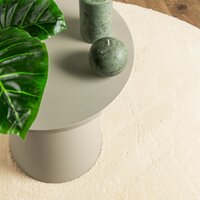 Vloerkleed HUARTE laagpolig zacht wasbaar &Oslash; 100 cm cr&egrave;me 7