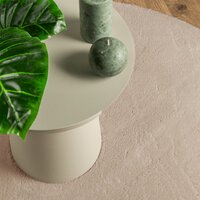 Vloerkleed HUARTE laagpolig zacht wasbaar &Oslash; 100 cm zandkleurig 7