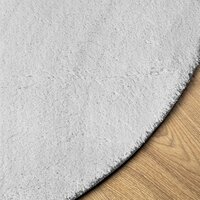 Vloerkleed HUARTE laagpolig zacht wasbaar &Oslash; 100 cm grijs 4