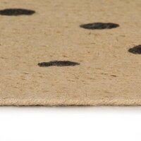 Vloerkleed handgemaakt met print polkadot 120 cm jute 3