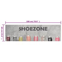 Keukenmat wasbaar shoezone-print 60x180 cm fluweel 5