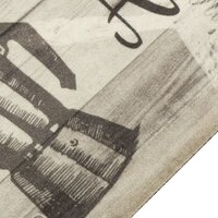 Keukenmat wasbaar koffieprint 45x150 cm fluweel grijs 3