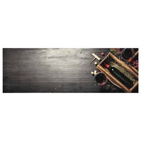 Keukenmat wasbaar wijnflesprint 60x180 cm fluweel 2