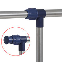 Kledingrek verstelbaar 165x44x150 cm roestvrij staal zilver 5