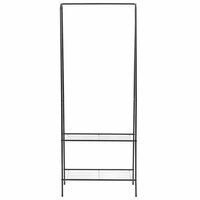 Kledingrek 59x35x150 cm zwart 2