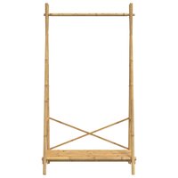 Kledingrek met schap 102x50x190 cm bamboe 5