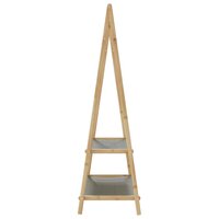 Kledingrek met schappen 96x45,5x150,5 cm bamboe 5