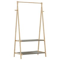 Kledingrek met schappen 96x45,5x150,5 cm bamboe 6