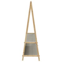 Kledingrek met schappen 132x45,5x150,5 cm bamboe 5